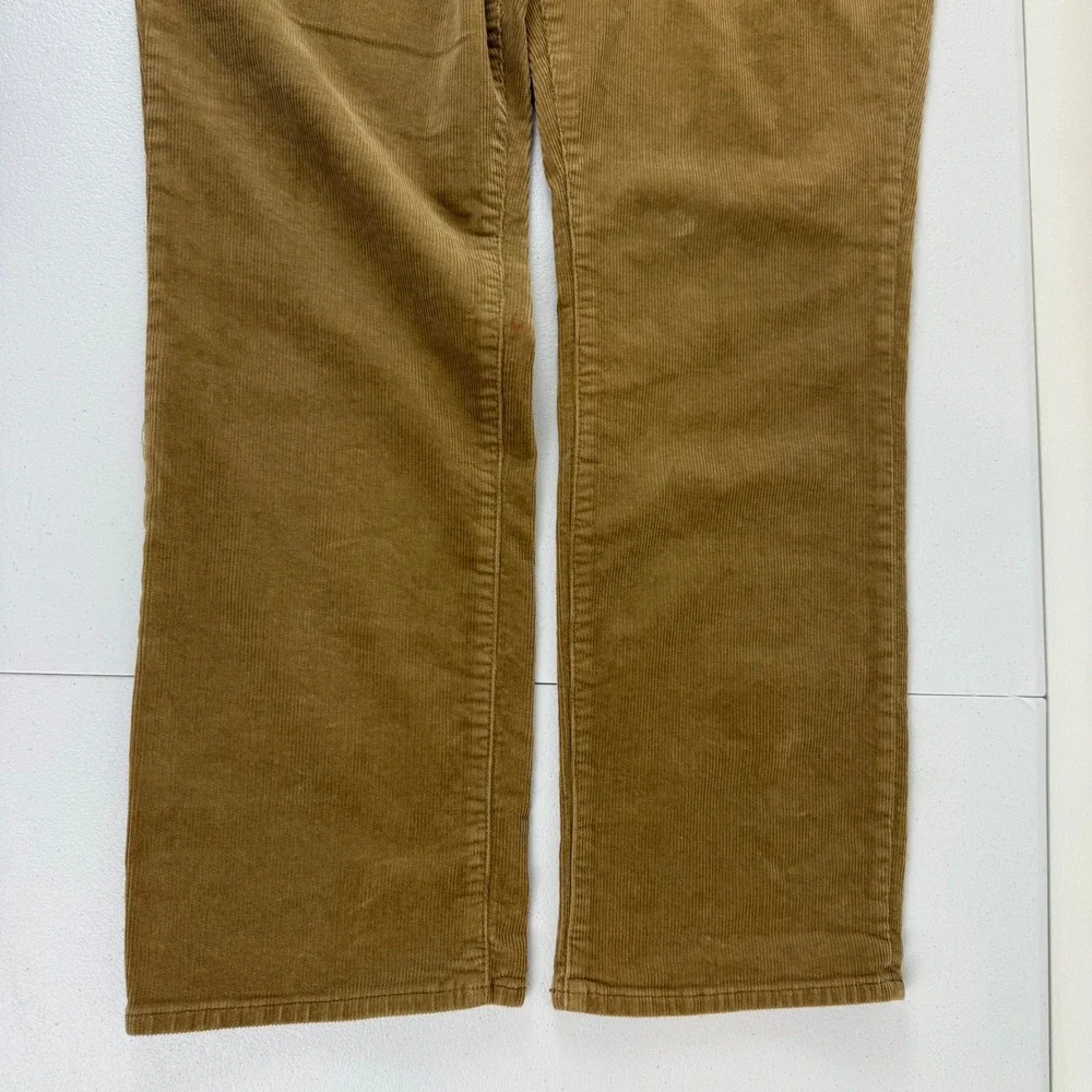 Polo Ralph Lauren Mens Corduroy Pants 38x30 Tan Brown Stretch Straight Leg Pony